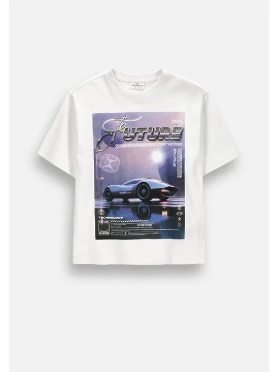 Coccodrillo T-Shirt ZC6143204GBJ-001 Biały Regular Fit