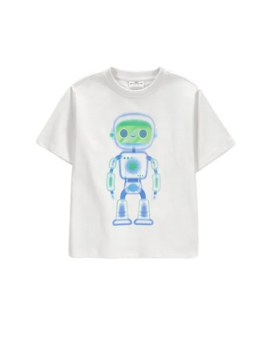 Coccodrillo T-Shirt ZC6143202GBK-001 Biały Regular Fit