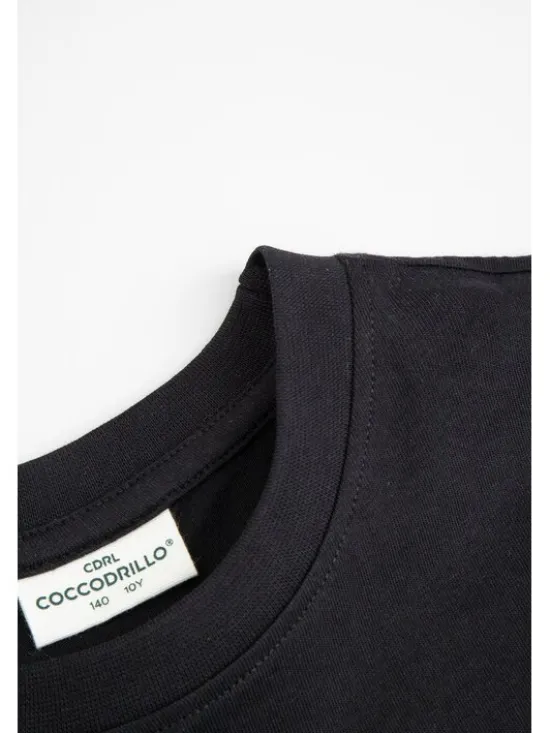 Coccodrillo T-Shirt ZC6143216LBD-021 Czarny Regular Fit
