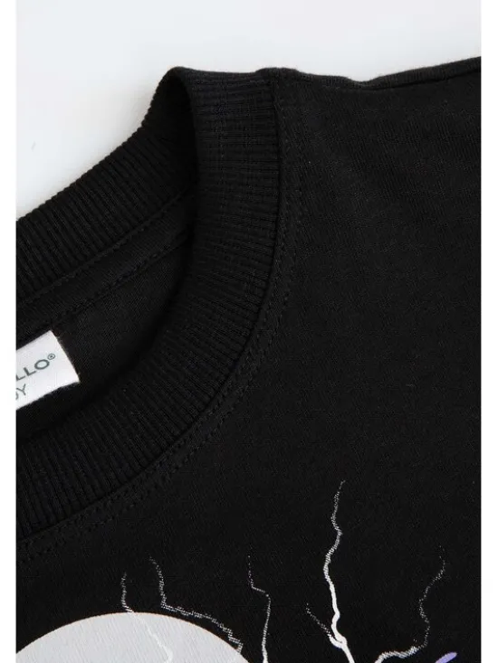 Coccodrillo T-Shirt ZC6143203LBW-021 Czarny Regular Fit