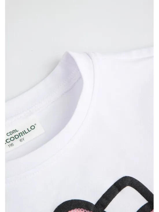 Coccodrillo T-Shirt ZC5143201LGD-001 Biały Regular Fit