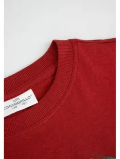 Coccodrillo T-Shirt ZC6143204RBJ-017 Bordowy Regular Fit
