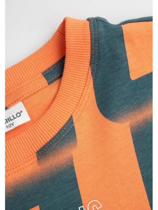 Coccodrillo T-Shirt ZC6143203SBJ-006 Pomarańczowy Regular Fit
