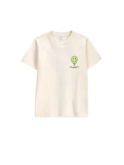 Coccodrillo T-Shirt ZC6143201VBA-003 Kremowy Regular Fit