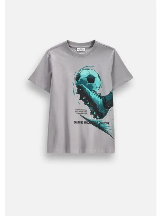 Coccodrillo T-Shirt ZC6143214VBA-019 Szary Regular Fit