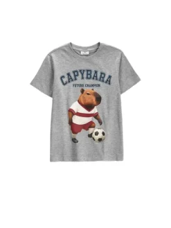 Coccodrillo T-Shirt ZC6143225VBB-019 Szary Regular Fit