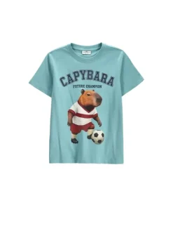 Coccodrillo T-Shirt ZC6143225VBB-013 Turkusowy Regular Fit