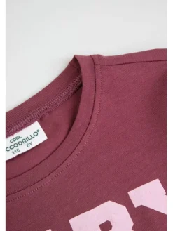 Coccodrillo T-Shirt ZC6143239VGA-017 Bordowy Regular Fit