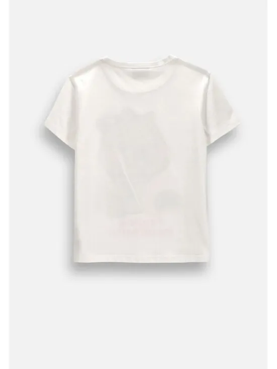 Coccodrillo T-Shirt ZC6143234VGA-003 Kremowy Regular Fit