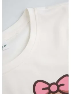 Coccodrillo T-Shirt ZC6143234VGA-003 Kremowy Regular Fit