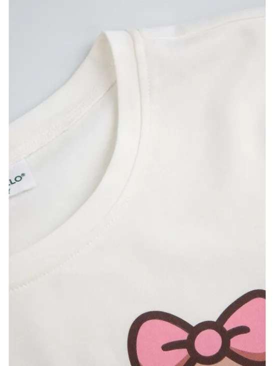 Coccodrillo T-Shirt ZC6143234VGA-003 Kremowy Regular Fit
