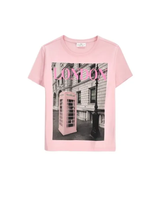 Coccodrillo T-Shirt ZC6143204VGA-033 Różowy Regular Fit