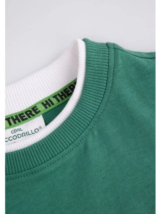 Coccodrillo T-Shirt ZC5143201XBK-011 Zielony Regular Fit