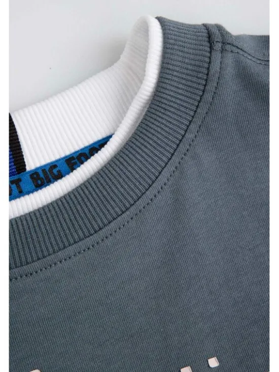 Coccodrillo T-Shirt ZC5143101YBJ-019 Szary Regular Fit