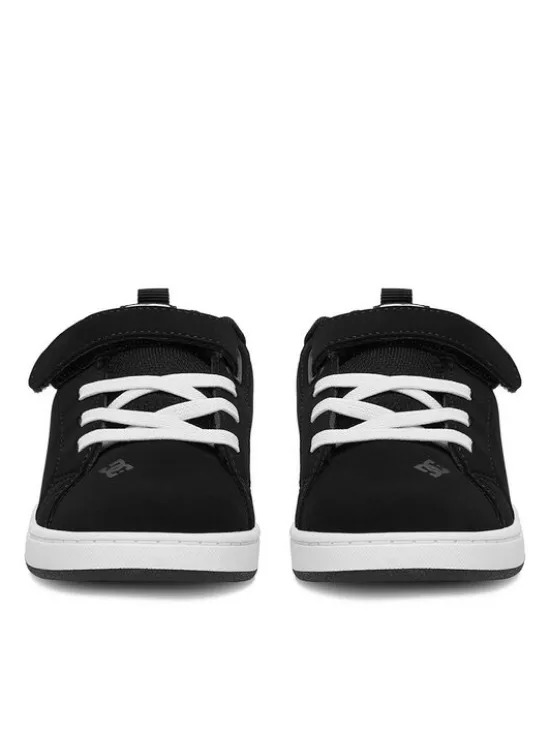 DC Shoes Sneakersy EO-COURT GRAFFIK ELASTIC TODDLER DC02547002 Czarny
