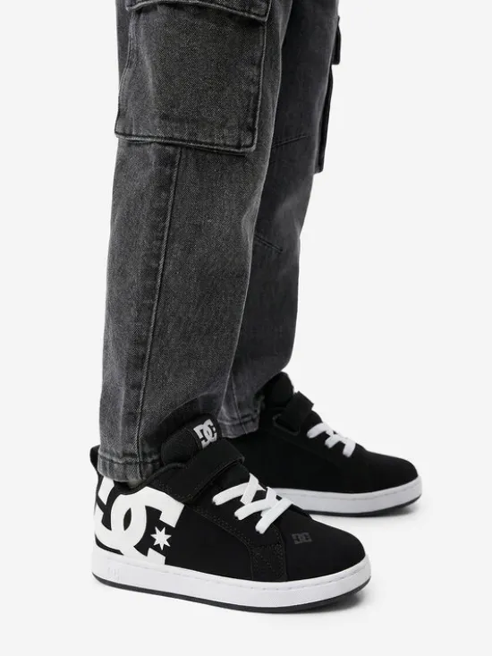 DC Shoes Sneakersy EO-COURT GRAFFIK ELASTIC TODDLER DC02547002 Czarny