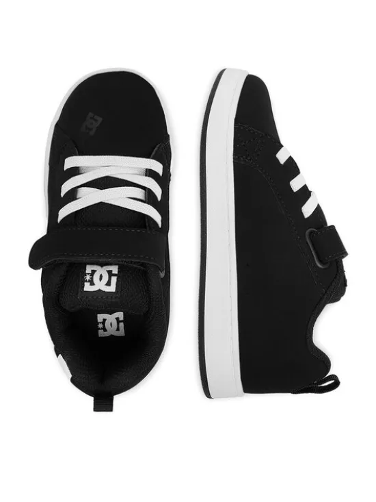 DC Shoes Sneakersy EO-COURT GRAFFIK ELASTIC TODDLER DC02547002 Czarny