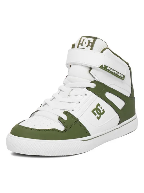 DC Shoes Sneakersy EO-PURE HI TOP EV BOYS DC01795301 Biały