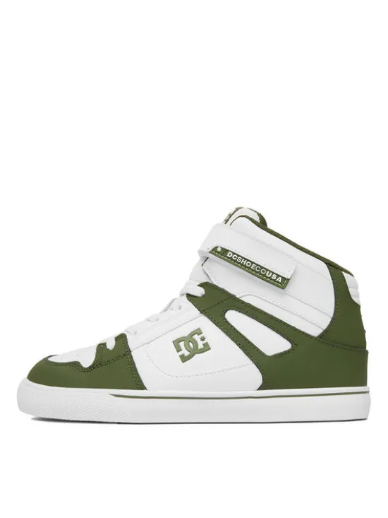 DC Shoes Sneakersy EO-PURE HI TOP EV BOYS DC01795301 Biały