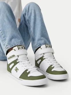 DC Shoes Sneakersy EO-PURE HI TOP EV BOYS DC01795301 Biały