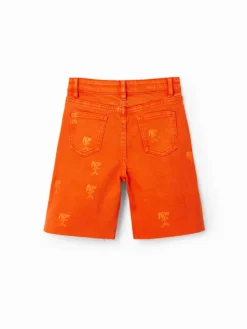 Desigual Szorty jeansowe 23SBDD01 Pomarańczowy Regular Fit