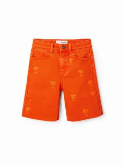 Desigual Szorty jeansowe 23SBDD01 Pomarańczowy Regular Fit