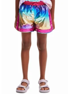 Desigual Szorty materiałowe 23SGPW02 Kolorowy Regular Fit