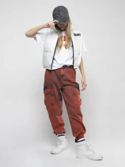 DKNY Jeansy D34B02 D Miedziany Regular Fit