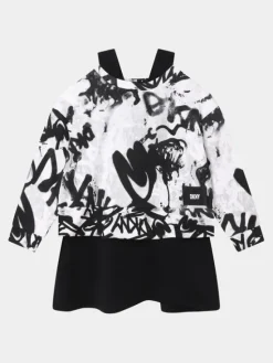 DKNY Sukienka dzianinowa D32888 D Czarny Regular Fit