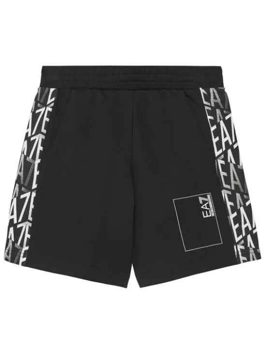 EA7 Emporio Armani Szorty sportowe 7B000077 AF10380 UC001 Czarny Regular Fit