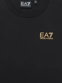EA7 Emporio Armani T-Shirt 7B000020 AF10378 MC004 Czarny Regular Fit