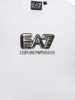 EA7 Emporio Armani T-Shirt 7G000257 AF10373 U0002 Biały Slim Fit
