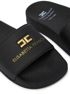 Elisabetta Franchi Klapki F4A0-E0607-1745 M Czarny