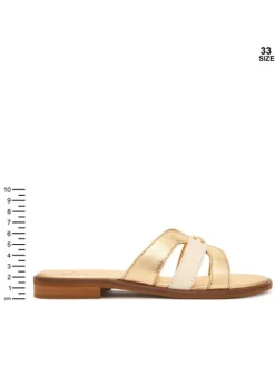 Elisabetta Franchi Klapki F4A2-E0558-1735 S Złoty