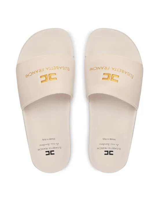 Elisabetta Franchi Klapki F4A0-E0607-1745698-S Écru