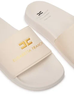Elisabetta Franchi Klapki F4A0-E0607-1745698-S Écru