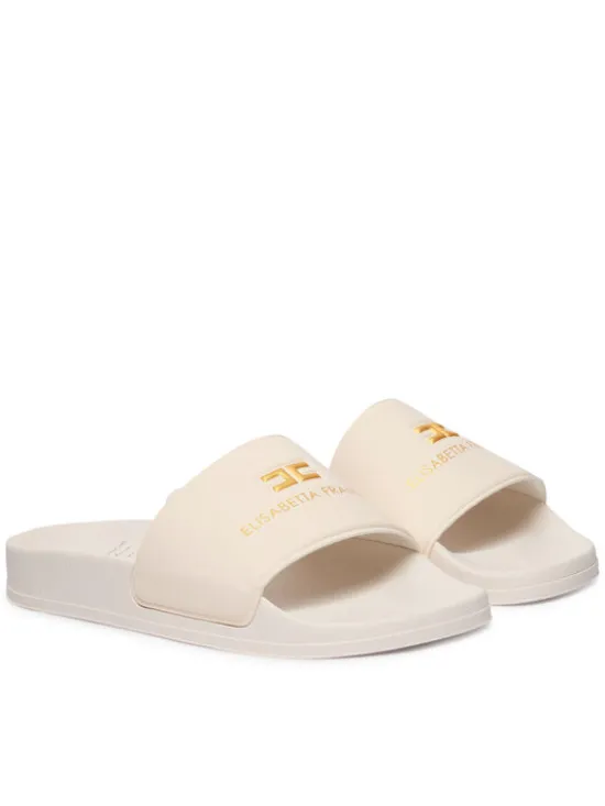 Elisabetta Franchi Klapki F4A0-E0607-1745698-S Écru