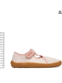 Froddo Kapcie Barefoot Canvas T-Bar G1700439-2 D Różowy