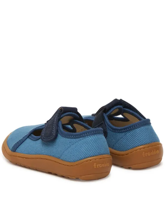 Froddo Kapcie Barefoot Canvas T-Bar G1700439-1 M Niebieski
