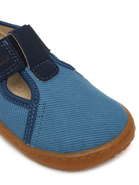 Froddo Kapcie Barefoot Canvas T-Bar G1700439-1 M Niebieski
