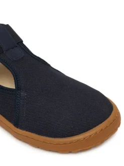 Froddo Kapcie Barefoot Canvas T-Bar G1700439 D Granatowy