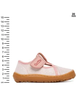 Froddo Kapcie Barefoot Canvas T-Bar G1700439-2 M Różowy