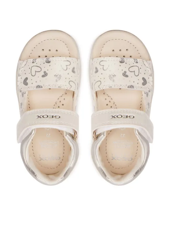Geox Sandały B Sandal Tapuz Girl B450YA 054AJ C0007 Biały