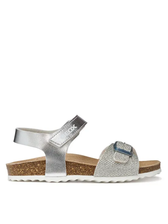 Geox Sandały J Adriel Girl J028MC 0BNEW C1007 M Srebrny