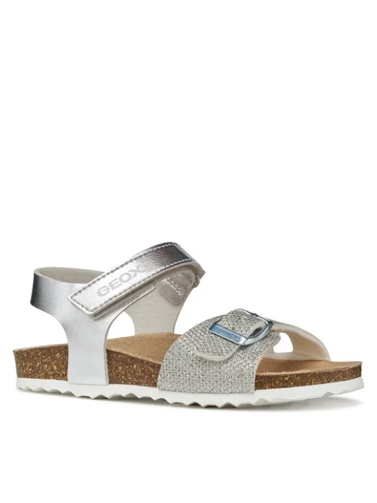 Geox Sandały J Adriel Girl J028MC 0BNEW C1007 M Srebrny
