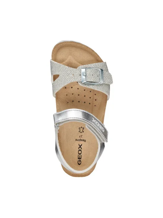 Geox Sandały J Adriel Girl J028MC 0BNEW C1007 M Srebrny