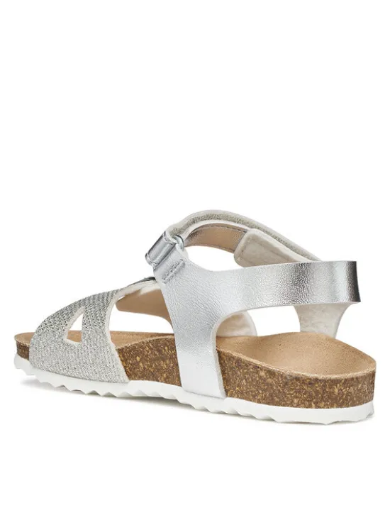 Geox Sandały J Adriel Girl J028MC 0BNEW C1007 M Srebrny
