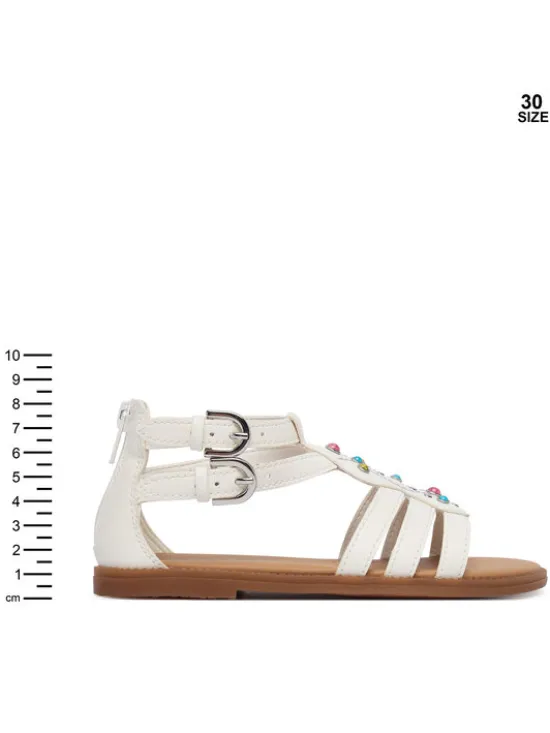 Geox Sandały Jr Sandal Karly J6535D 000BC C0653 S Biały