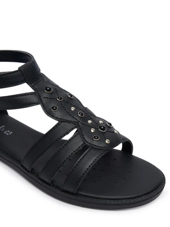 Geox Sandały Jr Sandal Karly J6535D 000BC C9258 D Czarny