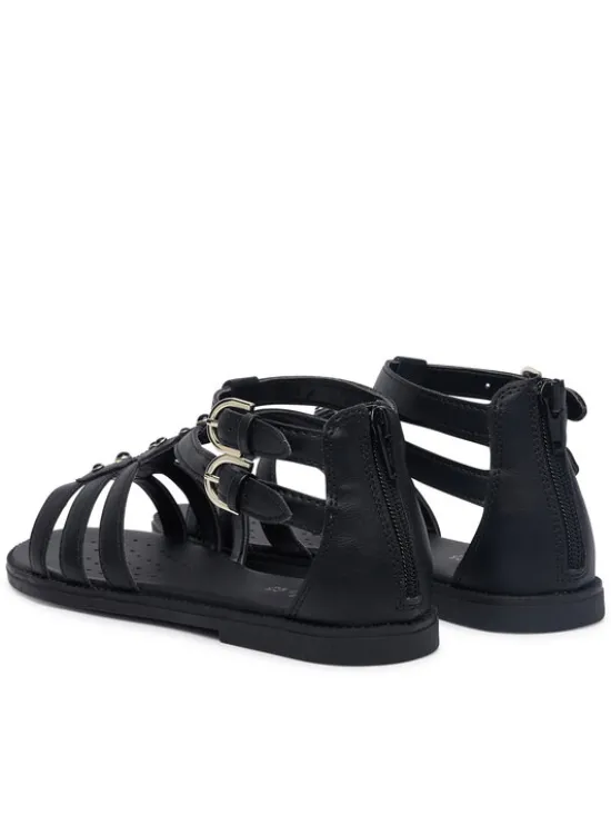 Geox Sandały Jr Sandal Karly J6535D 000BC C9258 D Czarny